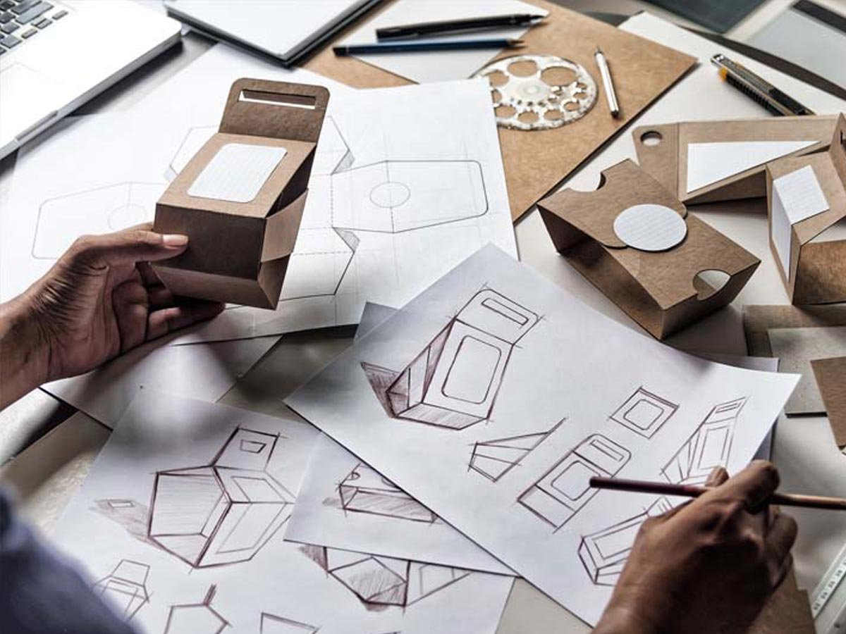 Línea de packaging de cosmética con variantes por color